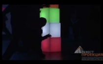Гефест проекция Республики Татарстан осуществила поставку световых led кубов